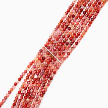 Jay King 8 Strand Picante Agate SS Necklace 