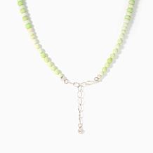 Jay King African Gaspeite SS Necklace 