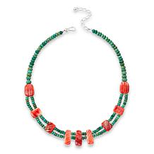 Jay King Azure Peaks Turquoise and Spiny Oyster Shell Necklace
