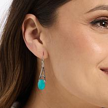 Jay King Baja Turquoise Sterling Silver Teardrop Earrings