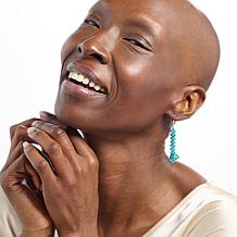 Jay King Blue Apatite Faceted Beaded Drop Earrings