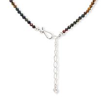 Jay King Blue Hawk's Eye & Tiger Eye Pendant with Bead Necklace