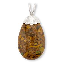 Jay King Congolese Flower Calcite Sterling Silver Pear Pendant