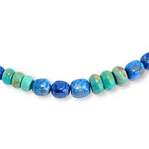 Jay King Denim Lapis and Turquoise Bead Necklace