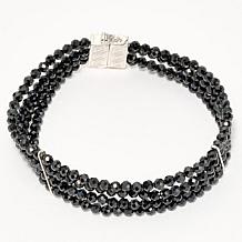 Jay King Faceted Black Spinel Bead Magnetic Clasp Bracelet