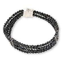Jay King Faceted Black Spinel Bead Magnetic Clasp Bracelet