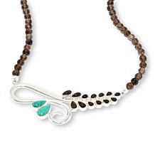 Jay King Gallery Collection Alicia Turquoise and Smoky Quartz Necklace