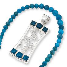 Jay King Gallery Collection Apatite Floral Pendant with Bead Necklace