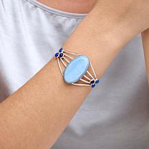 Jay King Gallery Collection Blue Opal and Lapis Cuff Bracelet