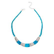 Jay King Gallery Collection Inlaid Turquoise Pendant with Necklace ...