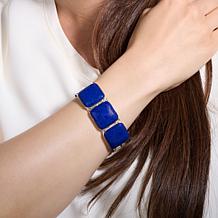Jay King Gallery Collection Lapis Sterling Silver 3-Stone Cuff