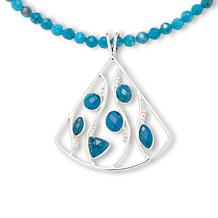 Jay King Gallery Collection Madagascar Apatite Pendant w/Bead Necklace