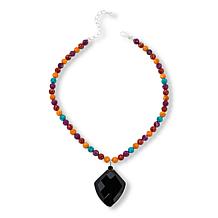 Jay King Gallery Collection Multigem Inlay Reversible 18" Necklace