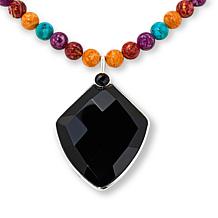Jay King Gallery Collection Multigem Inlay Reversible 18" Necklace