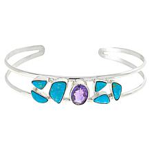 Jay King Gallery Collection Sonoran Turquoise & Amethyst Cuff Bracelet