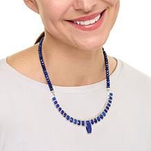 Jay King Gallery Collection Sterling Silver Dark Blue Lapis Necklace