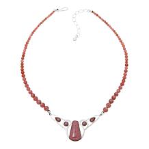 Jay King Gallery Collection Sterling Silver Rhodochrosite 18" Necklace