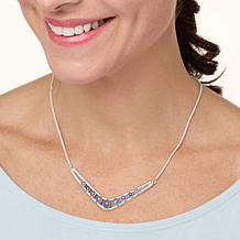 Jay King Gallery Collection Sterling Silver Tanzanite Chain Necklace