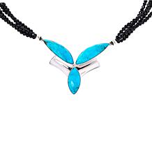 Jay King Gallery Collection Turquoise and Black Spinel Necklace