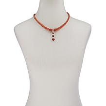 Jay King Golden Sunstone Triple Heart Pendant with Necklace