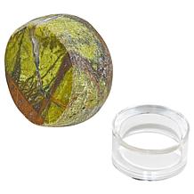 Jay King Green Chalcedony/Opal Ema Egg with Stand