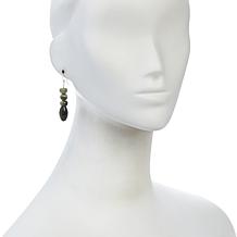 Jay King Green Dragon Mountain Stone Bead Drop Earrings