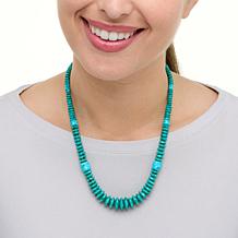 Jay King Heavenly Well Lake Compressed Turquoise Bead Necklace