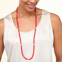 Jay King Indonesian Red Bamboo Coral Bead 36-1/4" Necklace