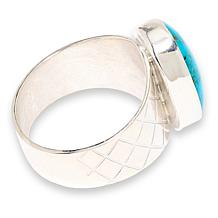 Jay King Kingman Turquoise Sterling Silver Oval Solitaire Ring