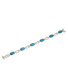Jay King Kunzite and Cloudy Mountain Turquoise Link Bracelet