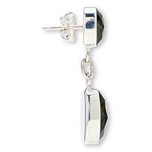 Jay King Labradorite Cushion Cut Sterling Silver Drop Earrings