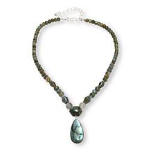 Jay King Labradorite Teardrop 18" Necklace