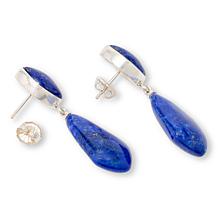 Jay King Lapis Lazuli Sterling Silver Freeform Dangle Earrings