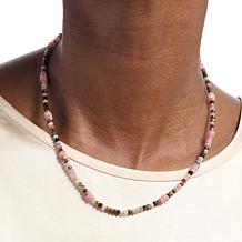 Jay King Multi-Colored Tourmaline & Rhodochrosite Beaded 18" Necklace