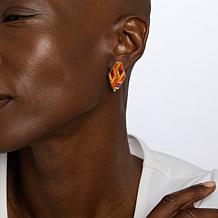 Jay King Multicolor Composite Spiny Oyster Doublet Earrings