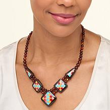 Jay King Multicolor Multigemstone Inlay 18" Necklace