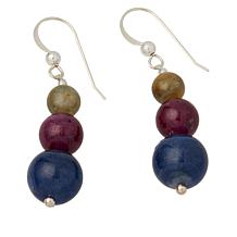 Jay King Multicolor Sapphire Bead Drop Earrings