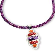 Jay King Multicolor Spiny Oyster Shell Pendant with Bead Necklace