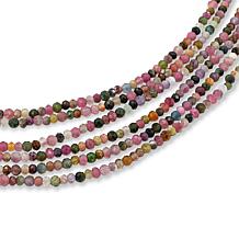 Jay King Multicolor Tourmaline Bead Multi-Strand 18" Necklace