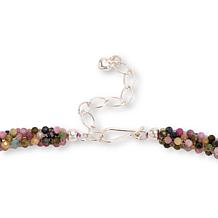 Jay King Multicolor Tourmaline Bead Woven 19" Necklace