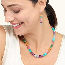 Jay King Multigemstone Bead Necklace and Earring Set