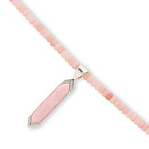 Jay King Peruvian Pink Opal Beaded Necklace with Elongated Pendant