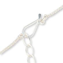 Jay King Peruvian Pink Opal Sterling Silver Station Drop Necklace