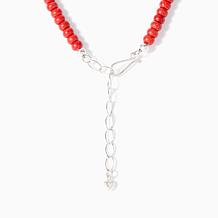 Jay King Red Coral Necklace, Sterling