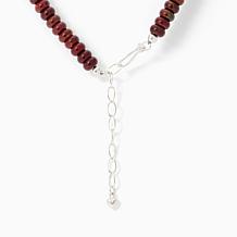 Jay King Red Moss Jasper  Necklace, Sterling