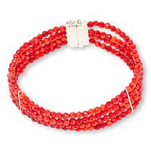 Jay King Red Sea Bamboo Coral Magnetic 7-1/4" Bracelet