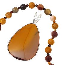 Jay King Reversible Mookaite Pendant with 36" Bead Necklace