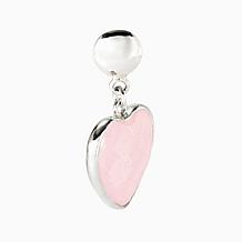 Jay King Rose Quartz Heart Earrings, Sterling Silver