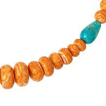 Jay King Spiny Oyster Shell and Azure Peaks Turquoise Beaded Necklace