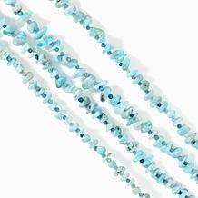 Jay King Sterling 4-Strand Waterfall Larimar & Blue Opal Necklace